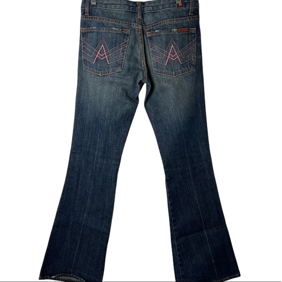 7 for all Mankind Flair Denim Jean with “A” embroidered pocket size 27 - Picture 9 of 17